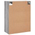 Armarios de pared 2 uds madera de ingeniería gris