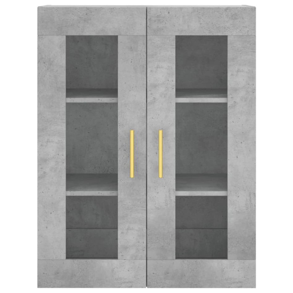 Armarios de pared 2 uds madera de ingeniería gris