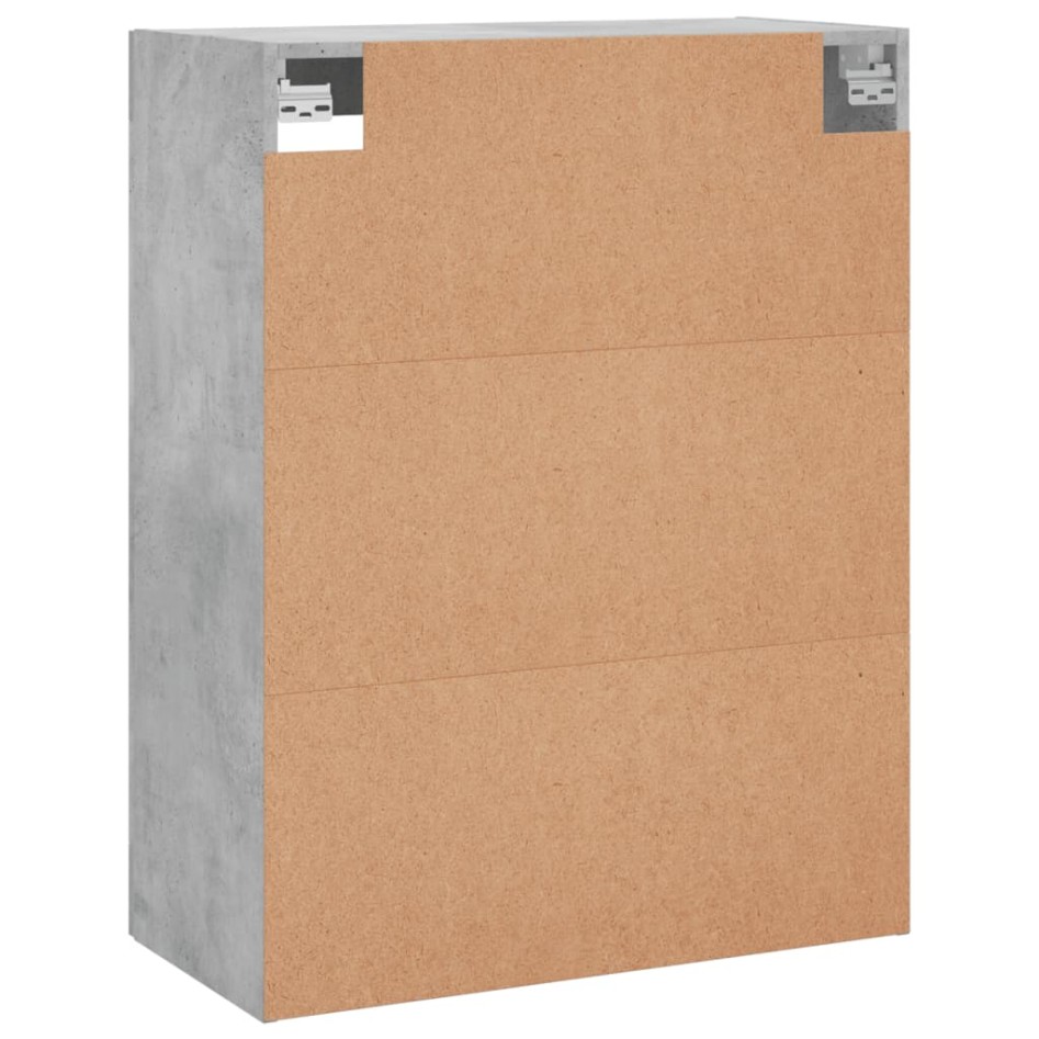Armarios de pared 2 uds madera de ingeniería gris
