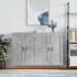 Armarios de pared 2 uds madera de ingeniería gris