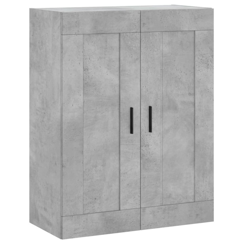 Armarios de pared 2 uds madera de ingeniería gris