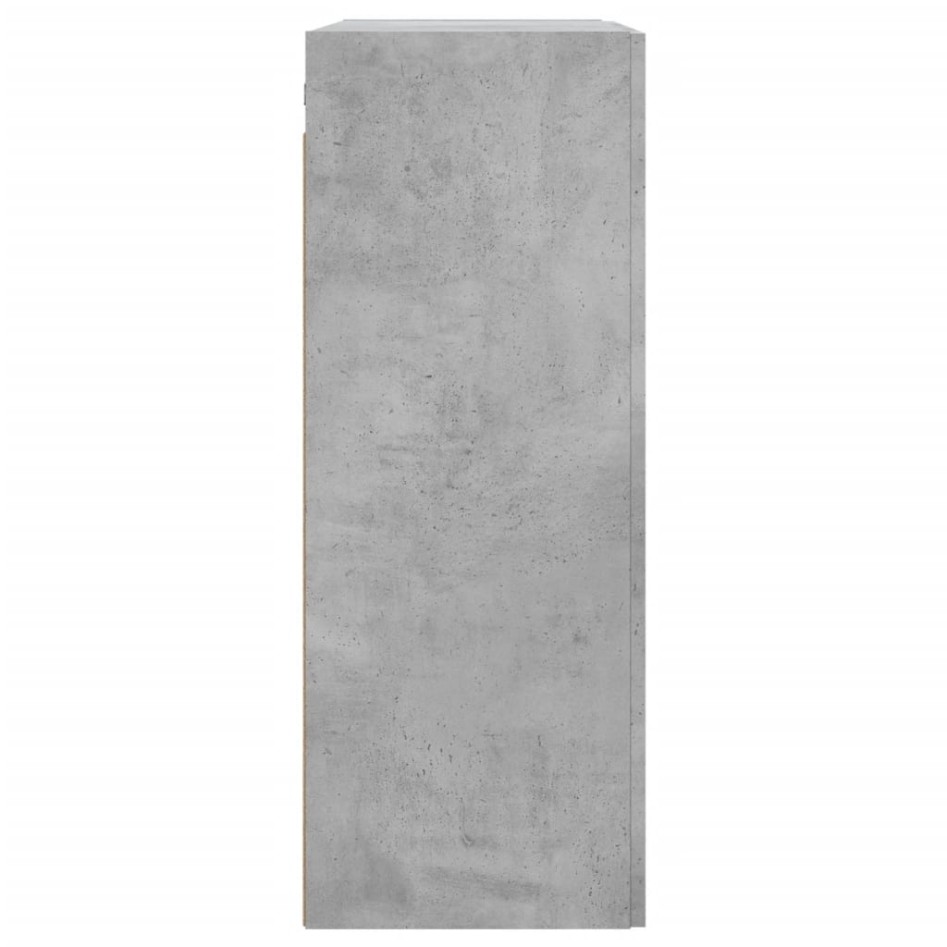 Armarios de pared 2 uds madera de ingeniería gris