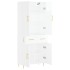 Aparador alto madera contrachapada blanco brillo 69,5x34x180