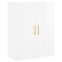 Aparador alto madera contrachapada blanco brillo 69,5x34x180
