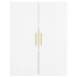 Aparador alto madera contrachapada blanco brillo 69,5x34x180