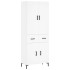 Aparador alto madera contrachapada blanco 69,5x34x180