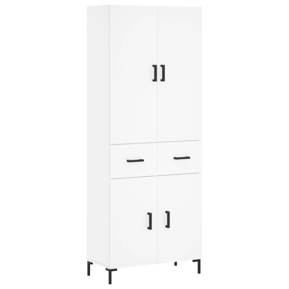 Aparador alto madera contrachapada blanco 69,5x34x180