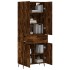 Aparador alto madera contrachapada roble ahumado 69,5x34x180