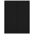 Aparador alto madera contrachapada negro 69,5x34x180