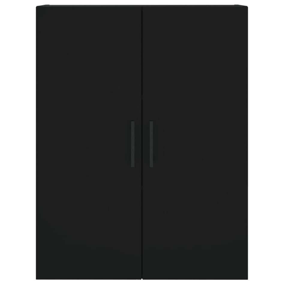 Aparador alto madera contrachapada negro 69,5x34x180