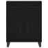 Aparador alto madera contrachapada negro 69,5x34x180