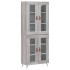 Aparador alto madera contrachapada gris sonoma 69,5x34x180