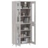 Aparador alto madera contrachapada gris sonoma 69,5x34x180