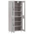 Aparador alto madera contrachapada gris sonoma 69,5x34x180
