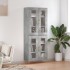 Aparador alto madera contrachapada gris hormigón 69,5x34x180