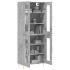 Aparador alto madera contrachapada gris hormigón 69,5x34x180