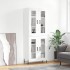Aparador alto madera contrachapada blanco brillo 69,5x34x180