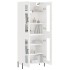 Aparador alto madera contrachapada blanco brillo 69,5x34x180