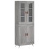 Aparador alto madera contrachapada gris sonoma 69,5x34x180