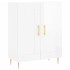 Aparador alto madera contrachapada blanco brillo 69,5x34x180
