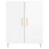 Aparador alto madera contrachapada blanco brillo 69,5x34x180