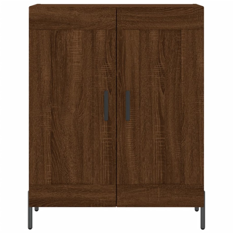 Aparador alto madera contrachapada marrón roble 69,5x34x180