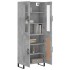 Aparador alto madera contrachapada gris hormigón 69,5x34x180