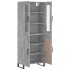 Aparador alto madera contrachapada gris hormigón 69,5x34x180
