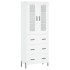Aparador alto madera contrachapada blanco 69,5x34x180