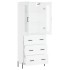Aparador alto madera contrachapada blanco 69,5x34x180