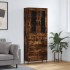 Aparador alto madera contrachapada roble ahumado 69,5x34x180