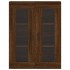 Aparador alto madera contrachapada marrón roble 69,5x34x180