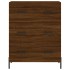 Aparador alto madera contrachapada marrón roble 69,5x34x180