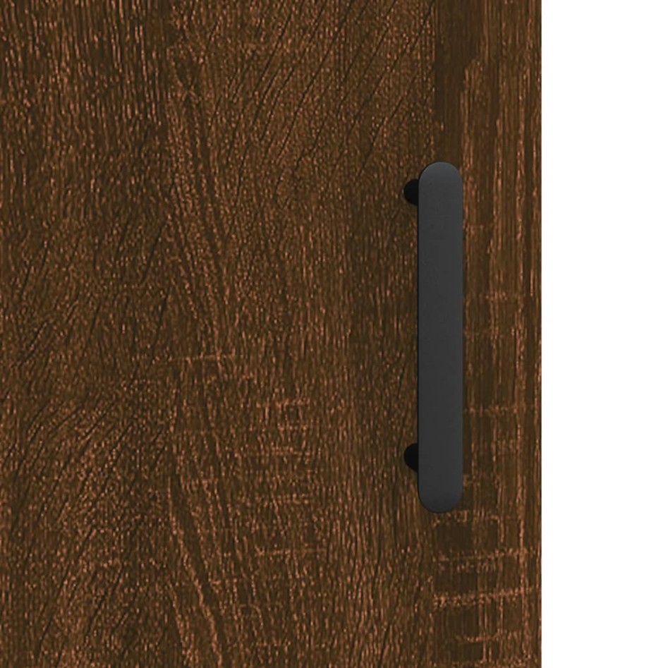 Aparador alto madera contrachapada marrón roble 69,5x34x180