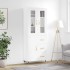 Aparador alto madera contrachapada blanco 69,5x34x180
