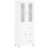 Aparador alto madera contrachapada blanco 69,5x34x180