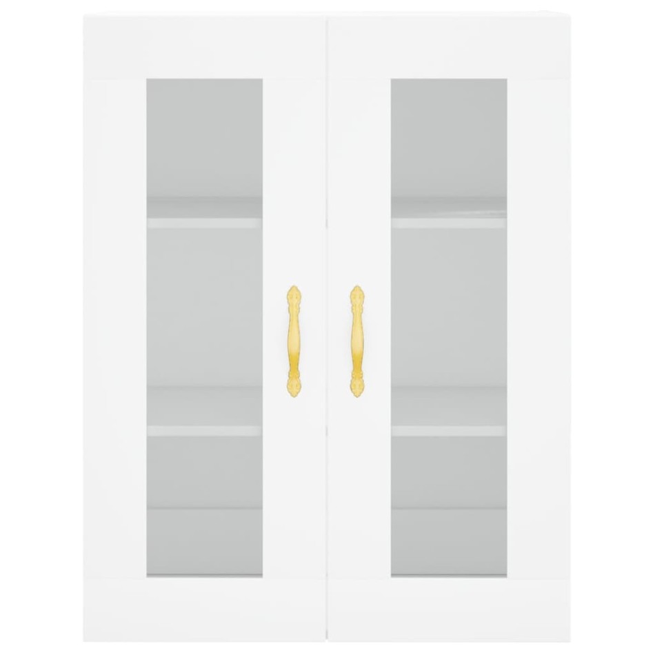 Aparador alto madera contrachapada blanco 69,5x34x180