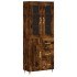 Aparador alto madera contrachapada roble ahumado 69,5x34x180