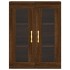 Aparador alto madera contrachapada marrón roble 69,5x34x180