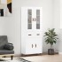 Aparador alto madera contrachapada blanco 69,5x34x180