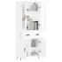 Aparador alto madera contrachapada blanco brillo 69,5x34x180