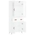 Aparador alto madera contrachapada blanco brillo 69,5x34x180