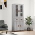Aparador alto madera contrachapada gris sonoma 69,5x34x180