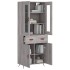 Aparador alto madera contrachapada gris sonoma 69,5x34x180