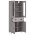 Aparador alto madera contrachapada gris sonoma 69,5x34x180