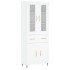 Aparador alto madera contrachapada blanco 69,5x34x180