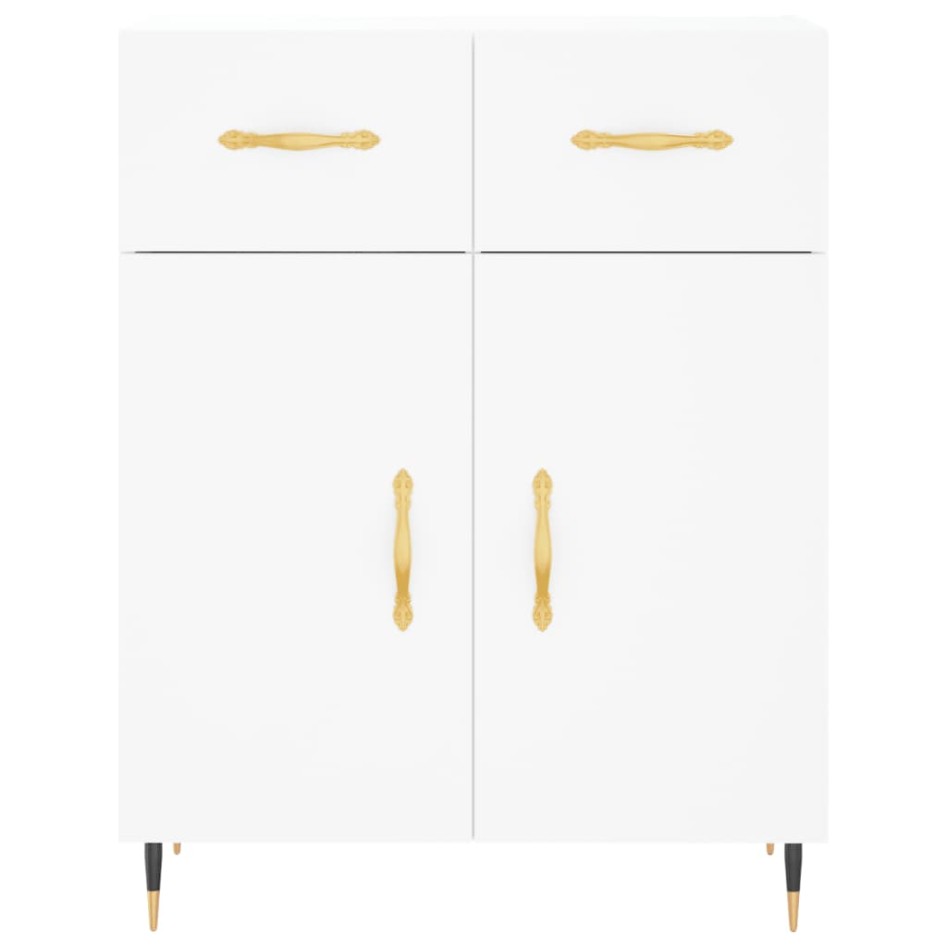 Aparador alto madera contrachapada blanco 69,5x34x180