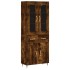 Aparador alto madera contrachapada roble ahumado 69,5x34x180