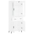 Aparador alto madera contrachapada blanco 69,5x34x180