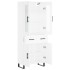 Aparador alto madera contrachapada blanco 69,5x34x180